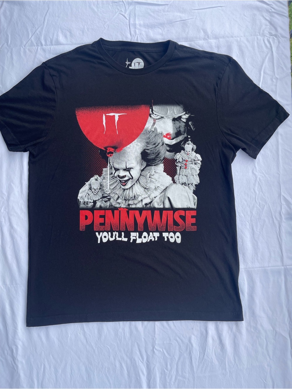 Hybrid Apparel Black Pennywise Graphic Tee with Red Balloon